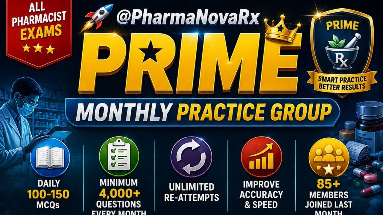 Pharmacist Prime Batch By @PharmaQuizRx