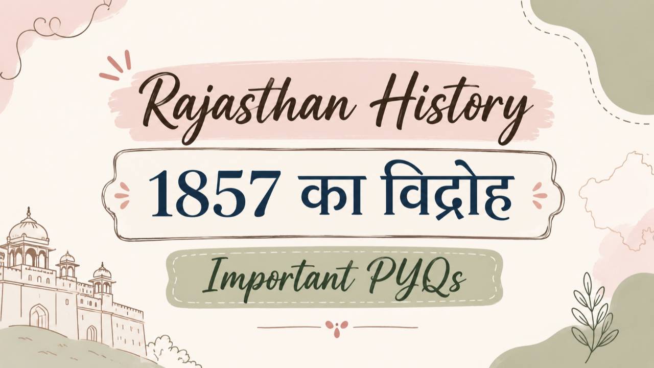 राजस्थान में 1857 का विद्रोह (Revolt of 1857 in Rajasthan) Quiz